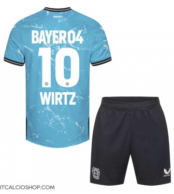 Bayer Leverkusen Florian Wirtz #10 Terza Maglia Bambino 2023-24 Manica Corta (+ Pantaloni corti)